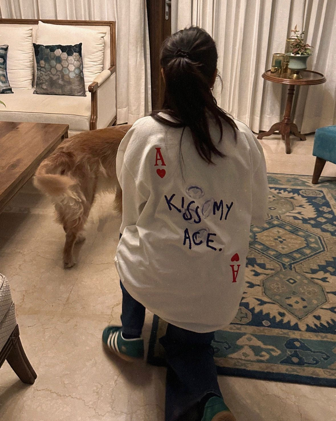 kiss my ace oversized tee