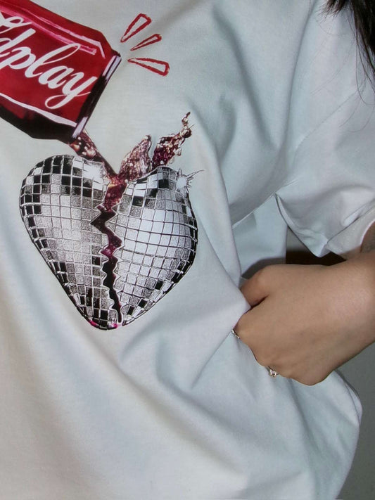 coldplay oversized tee