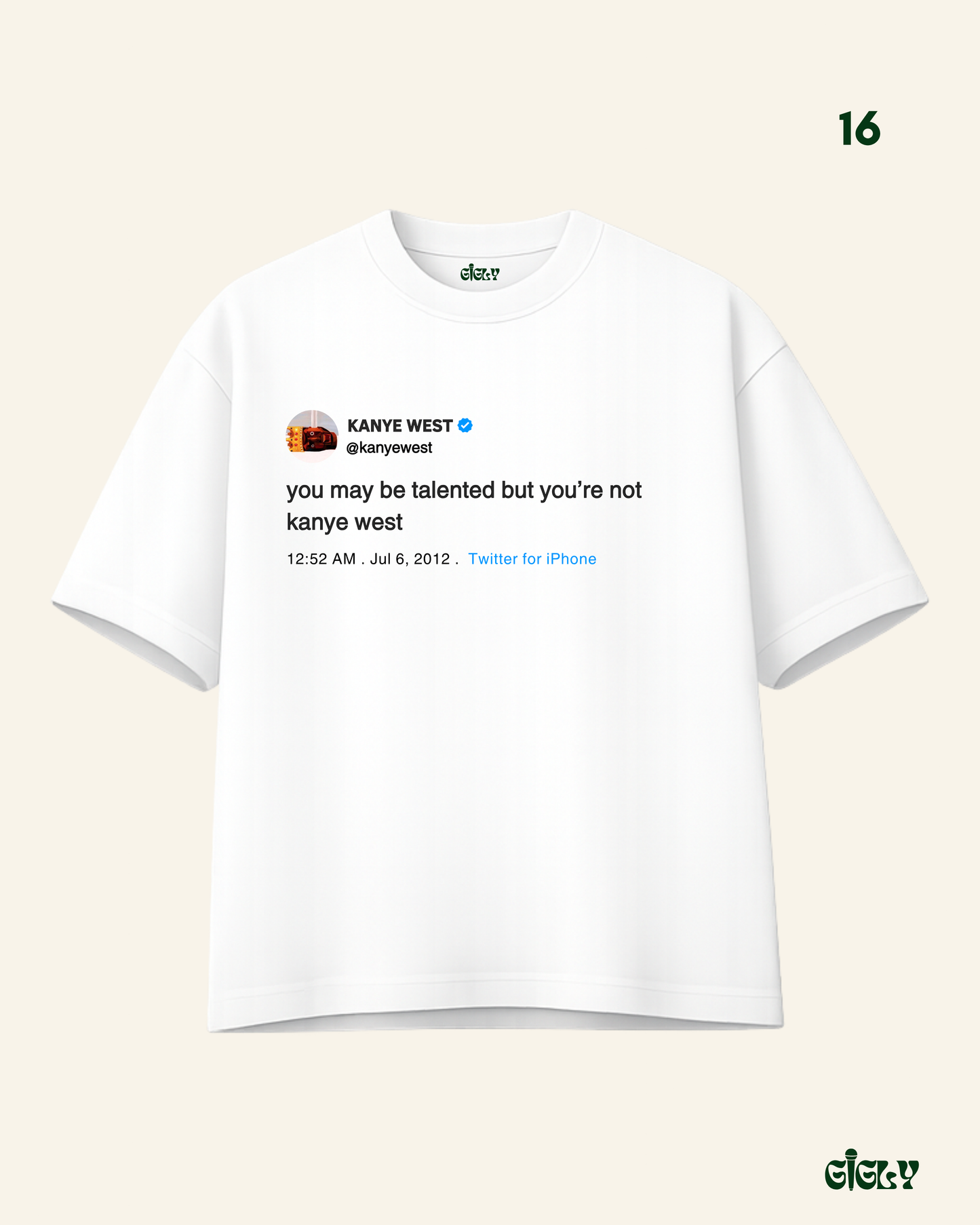 kanye tweet oversized tee