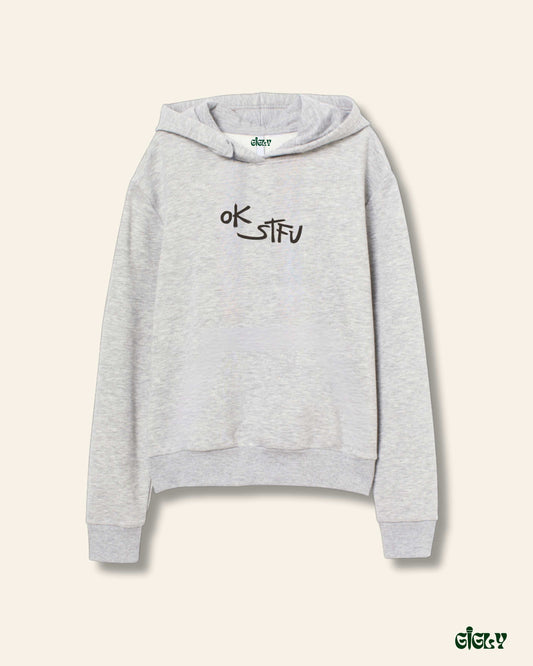 AP ok stfu grey hoodie