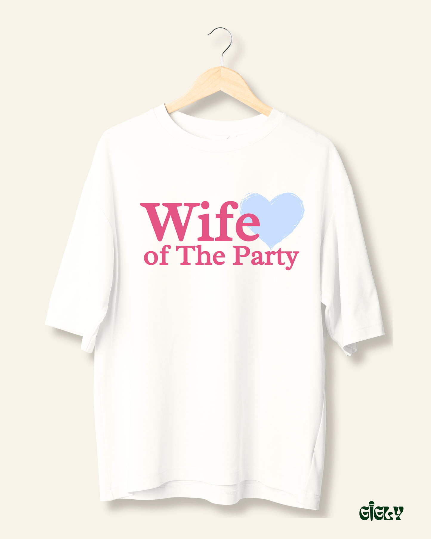 wife of the party oversized tee