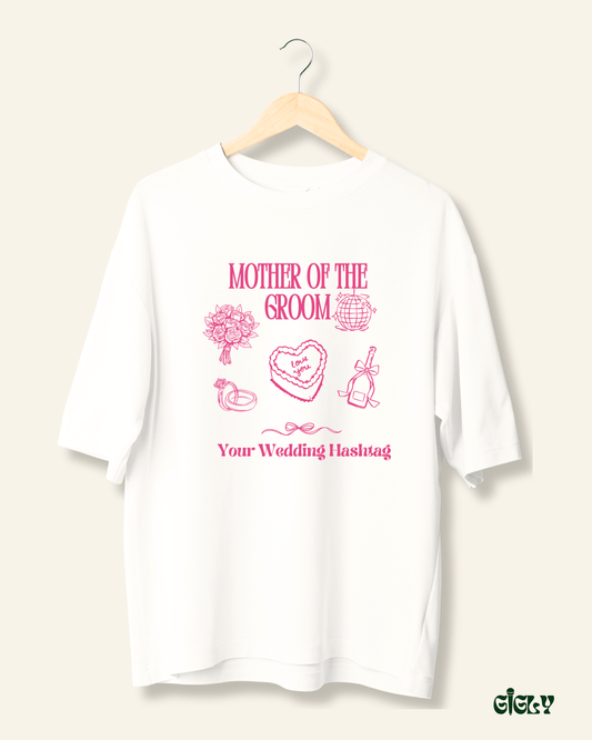 wedding fam oversized tee