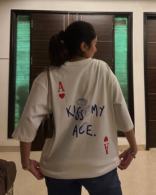 kiss my ace oversized tee