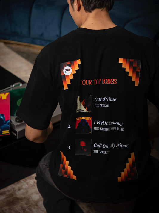 weeknd spotify oversized tee