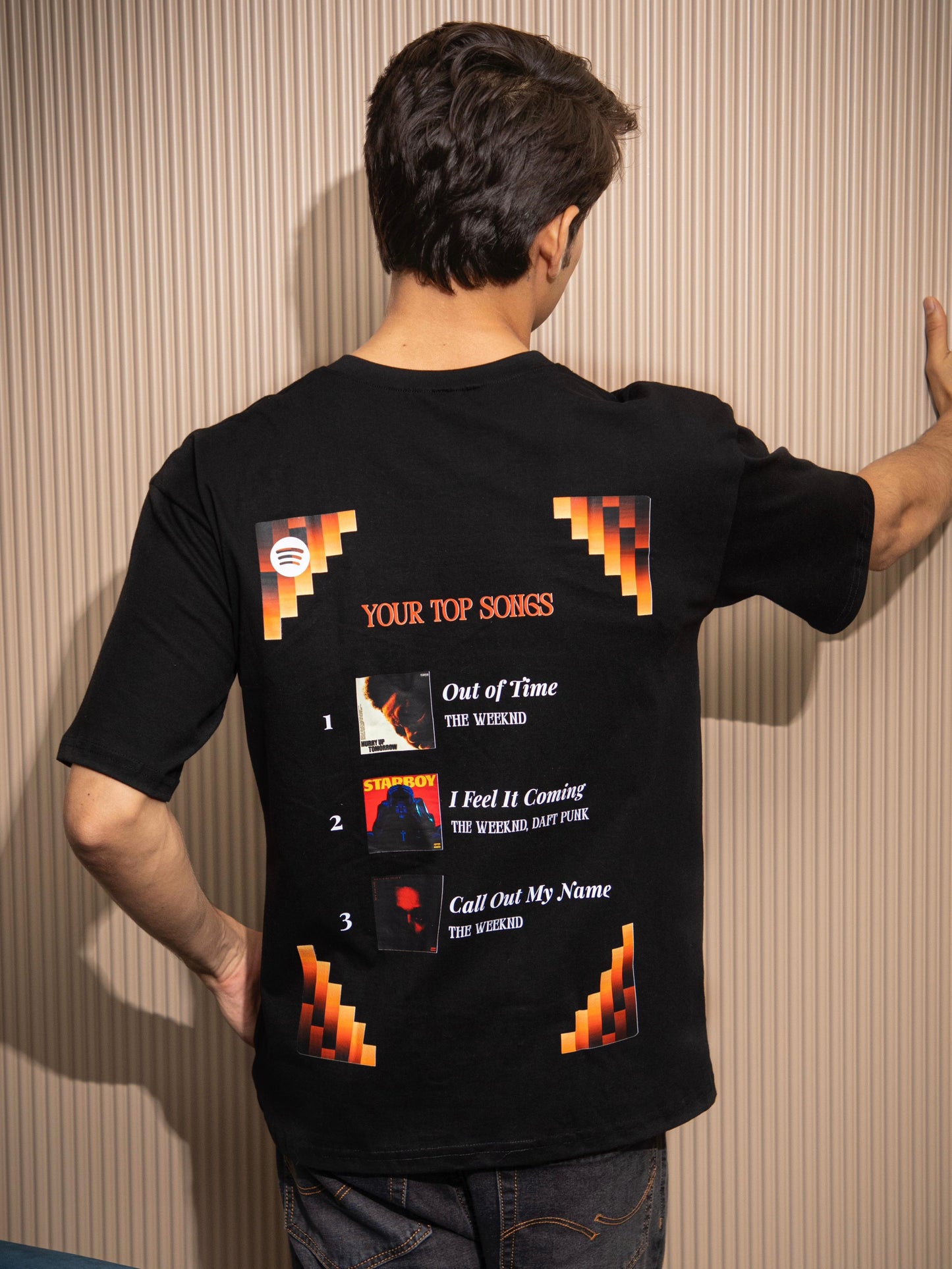 weeknd spotify oversized tee