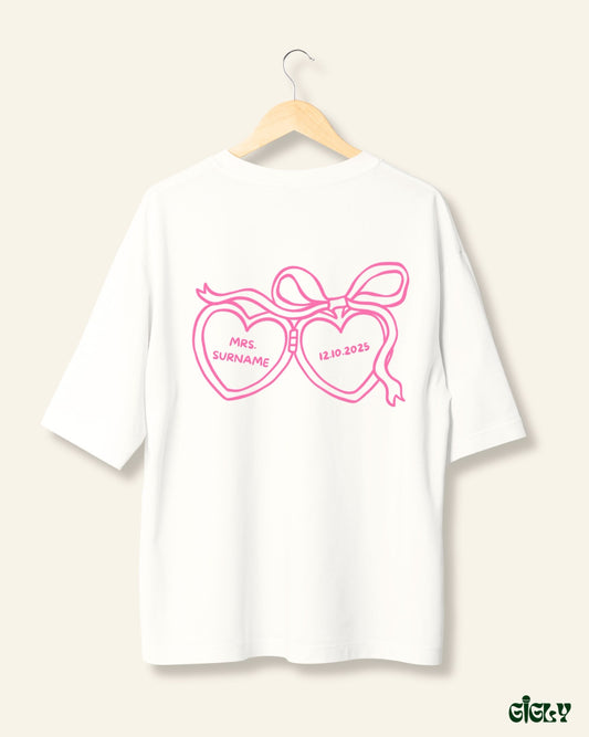 custom bride oversized tee