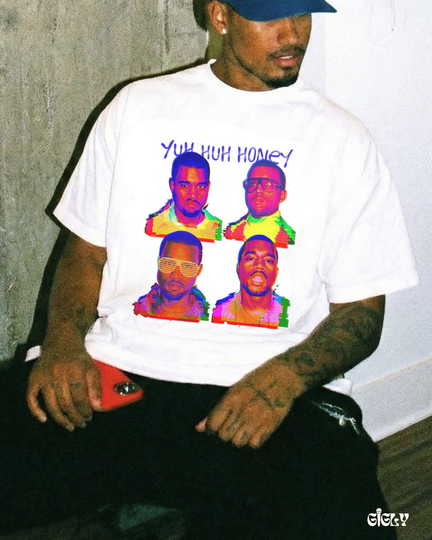 yuh huh honey kanye oversized tee