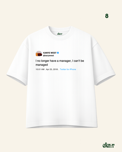 kanye tweet oversized tee