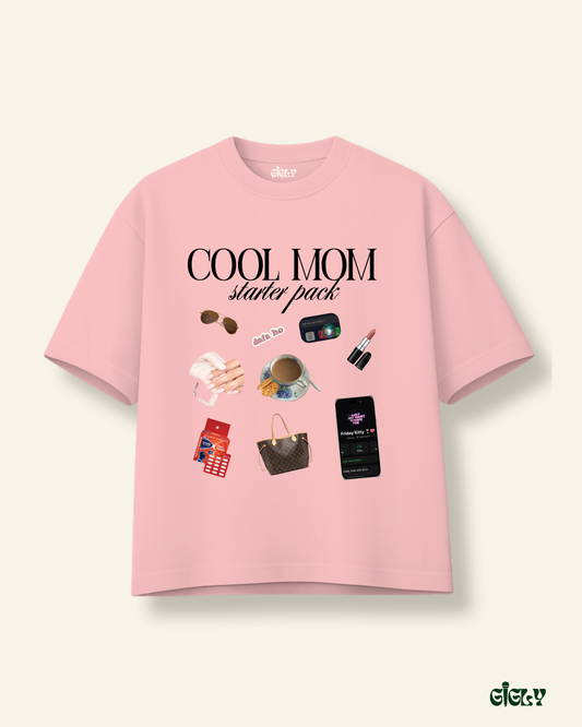 cool mom oversized tee