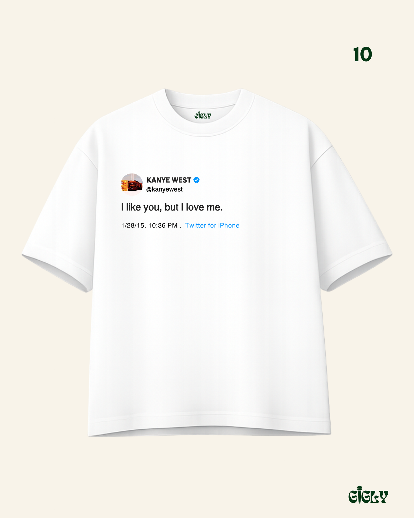 kanye tweet oversized tee