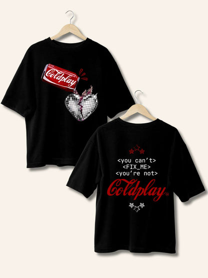 coldplay oversized tee