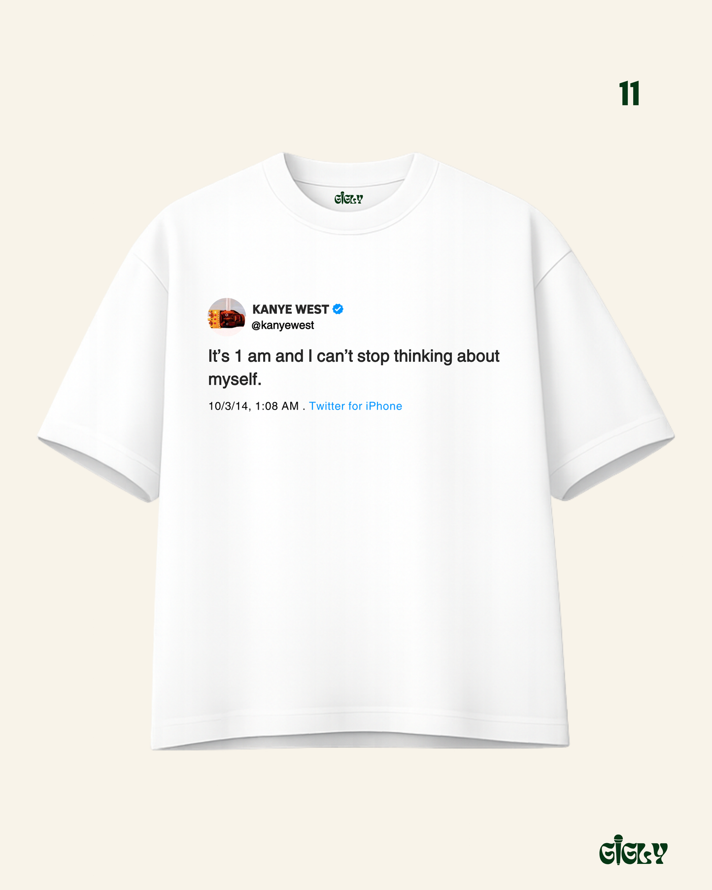 kanye tweet oversized tee