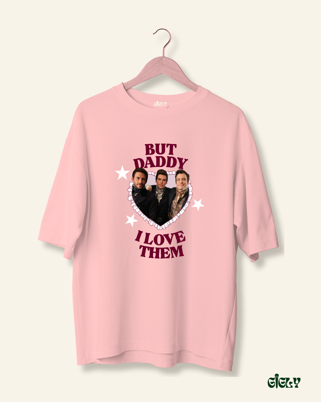 daddy i love him oversized tee