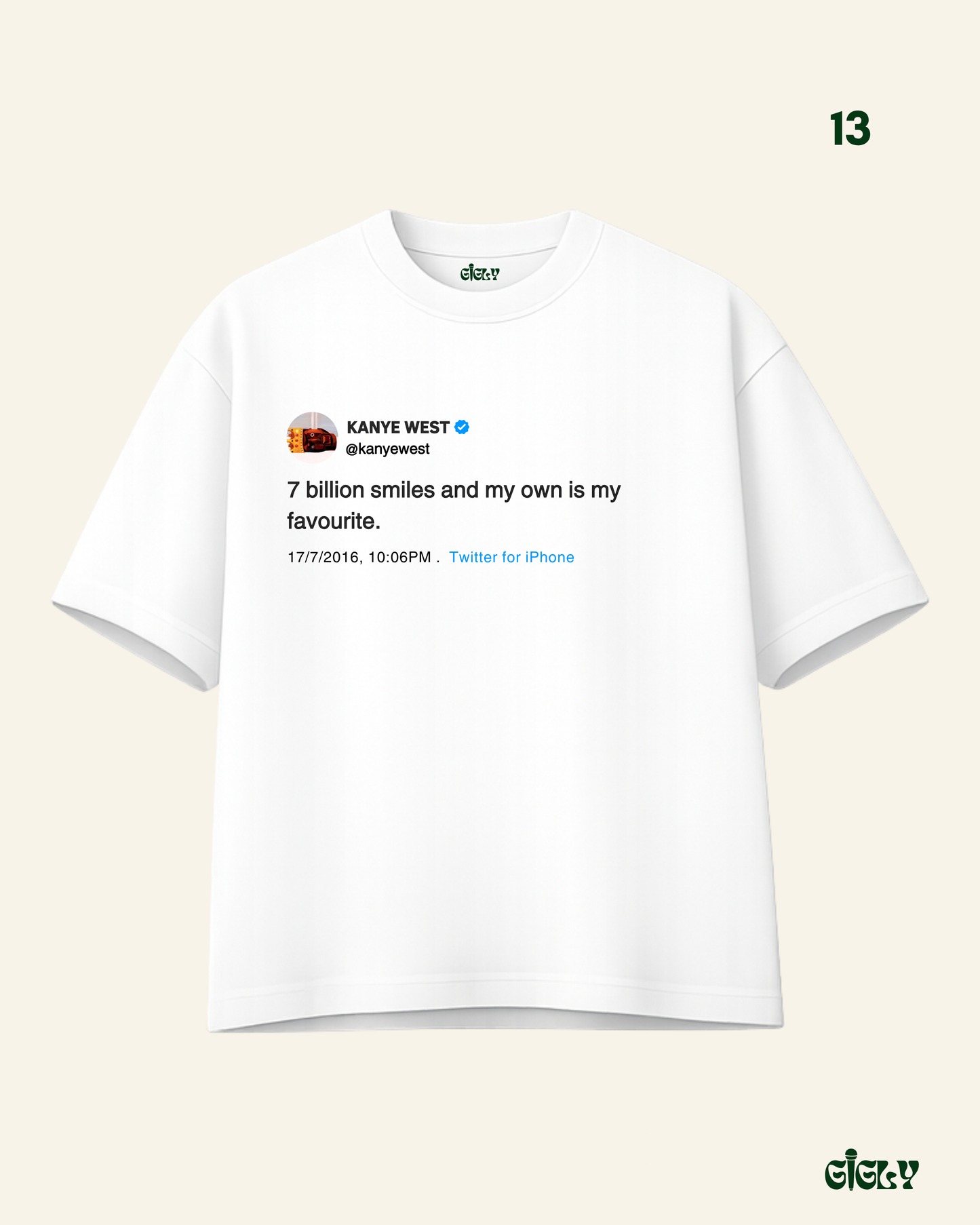 kanye tweet oversized tee