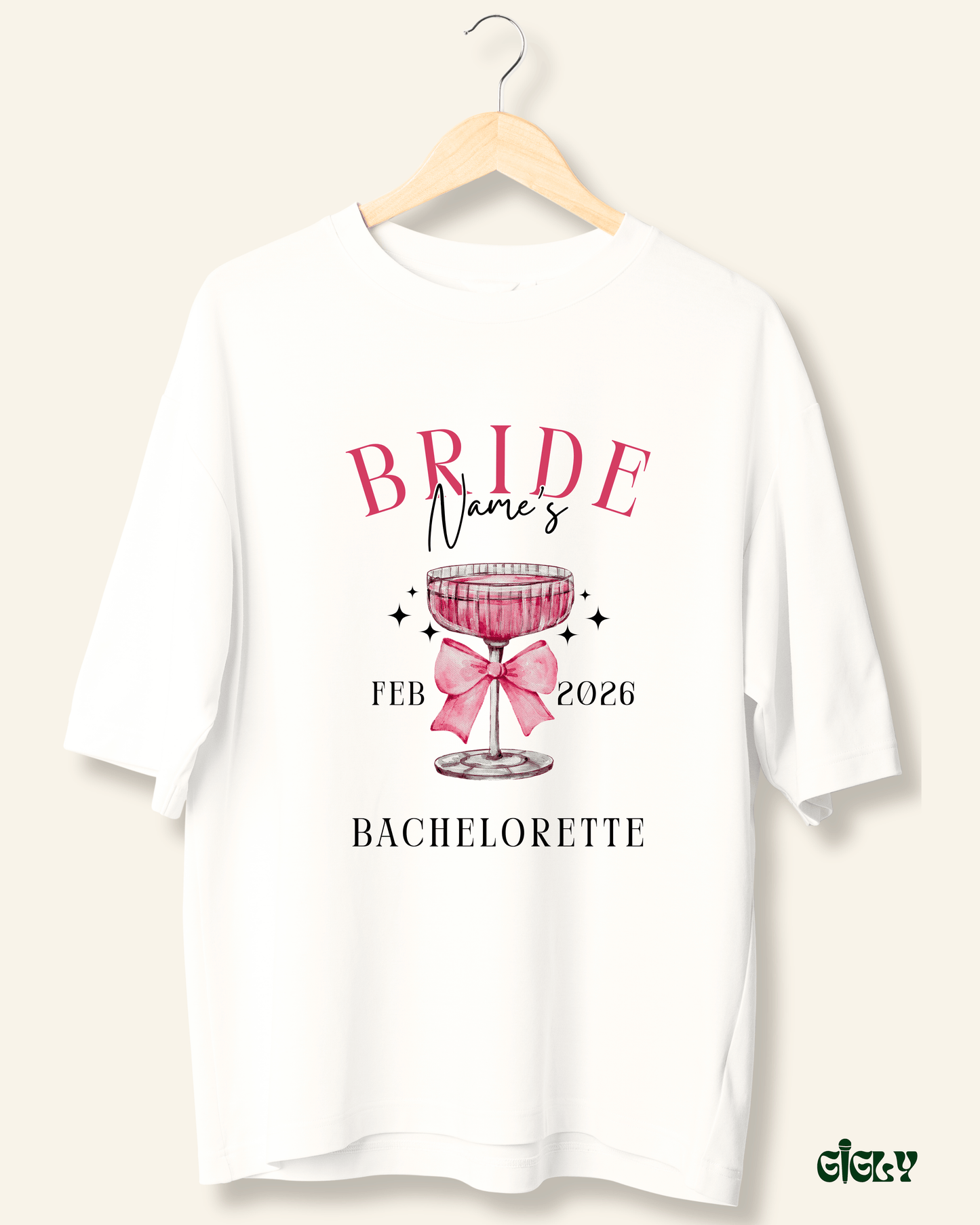 bachelorette toast oversized tee