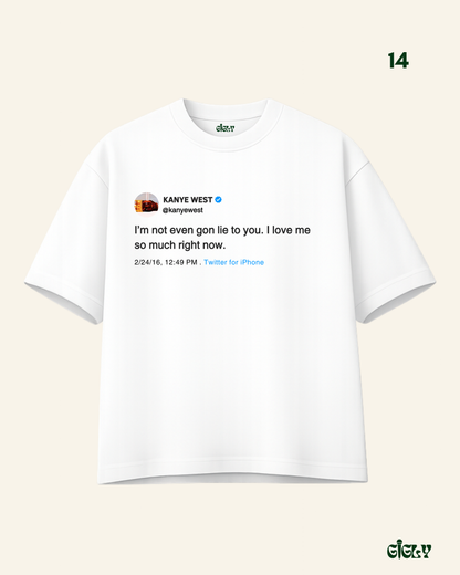 kanye tweet oversized tee