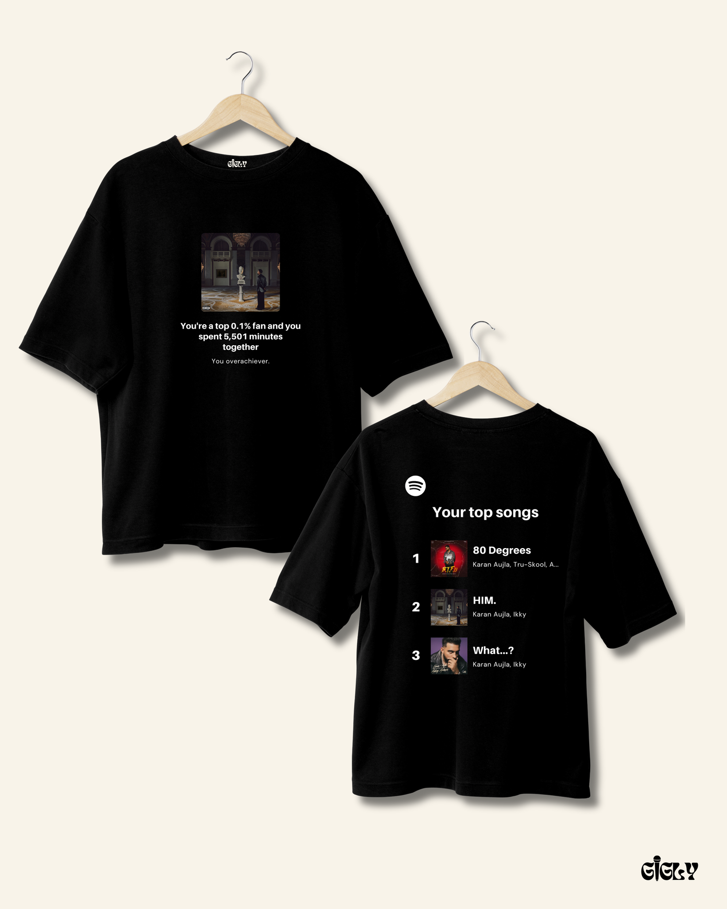 aujla fan spotify oversized tee