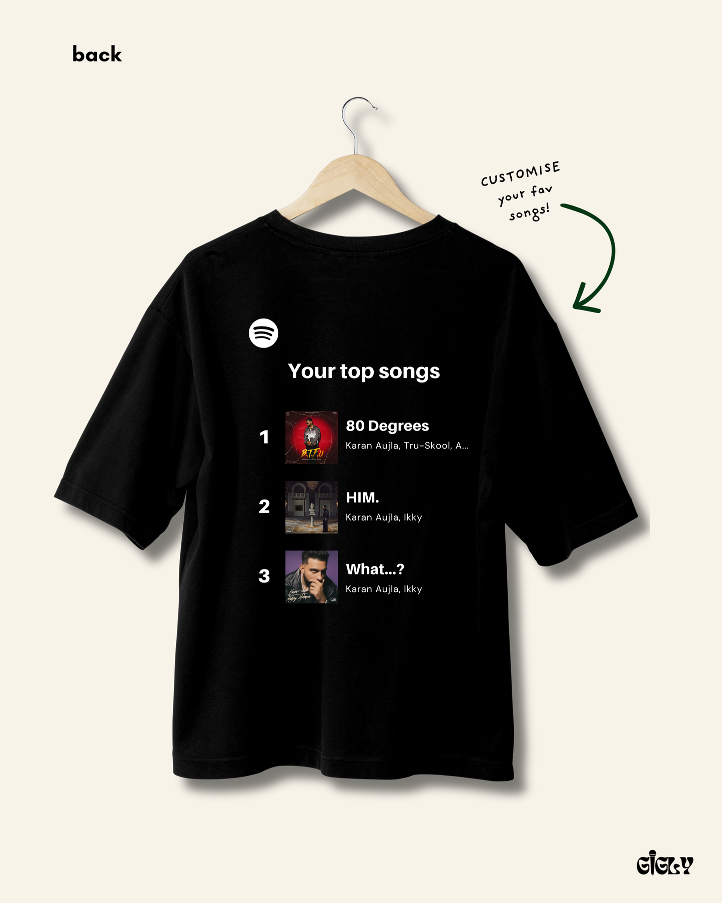 aujla fan spotify oversized tee