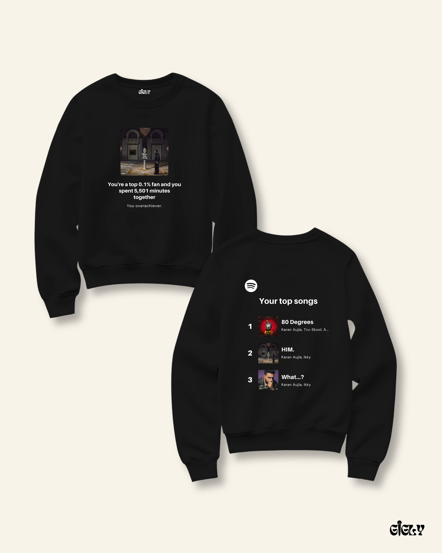 aujla fan spotify sweatshirt