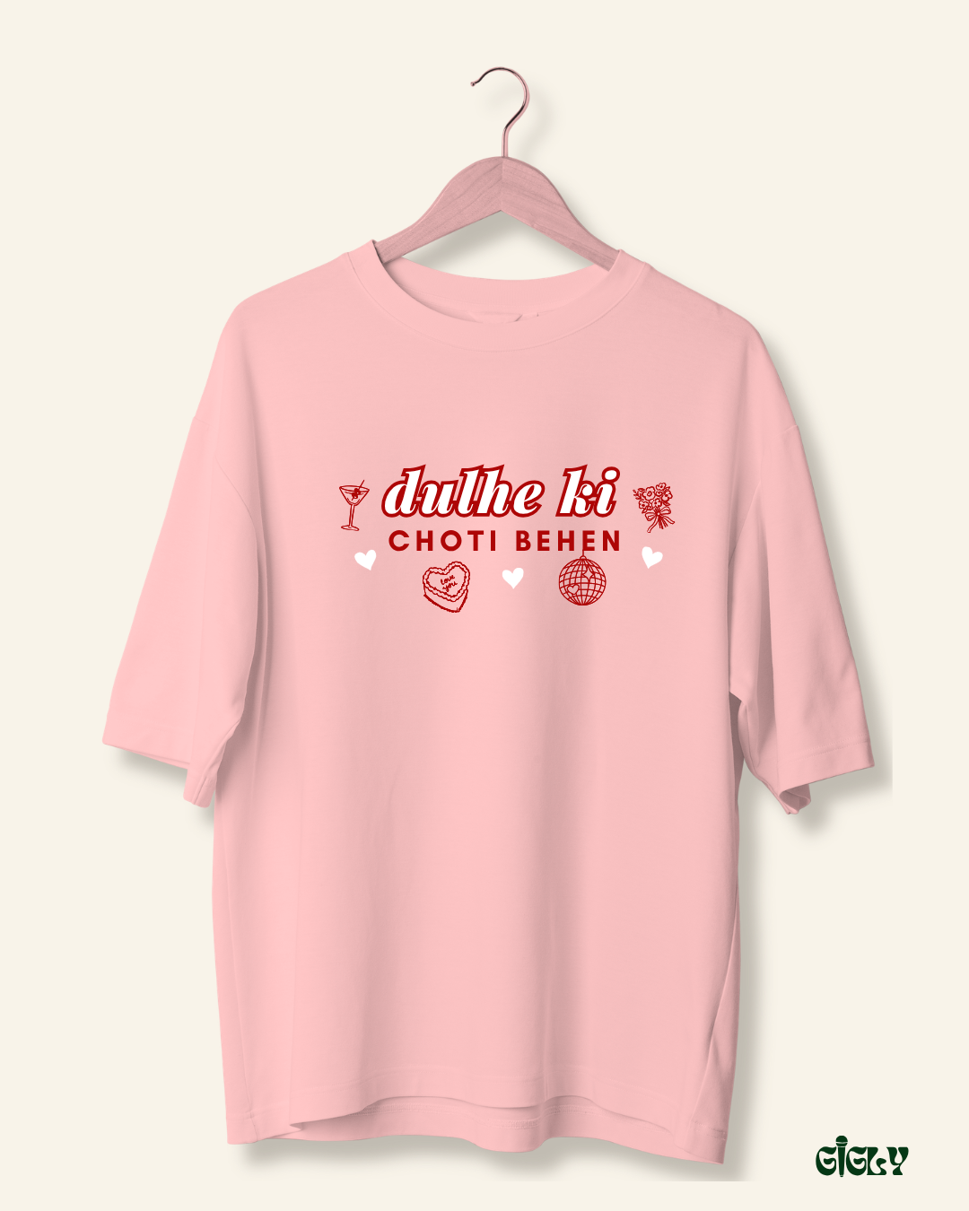 sister of bride/groom oversized tee