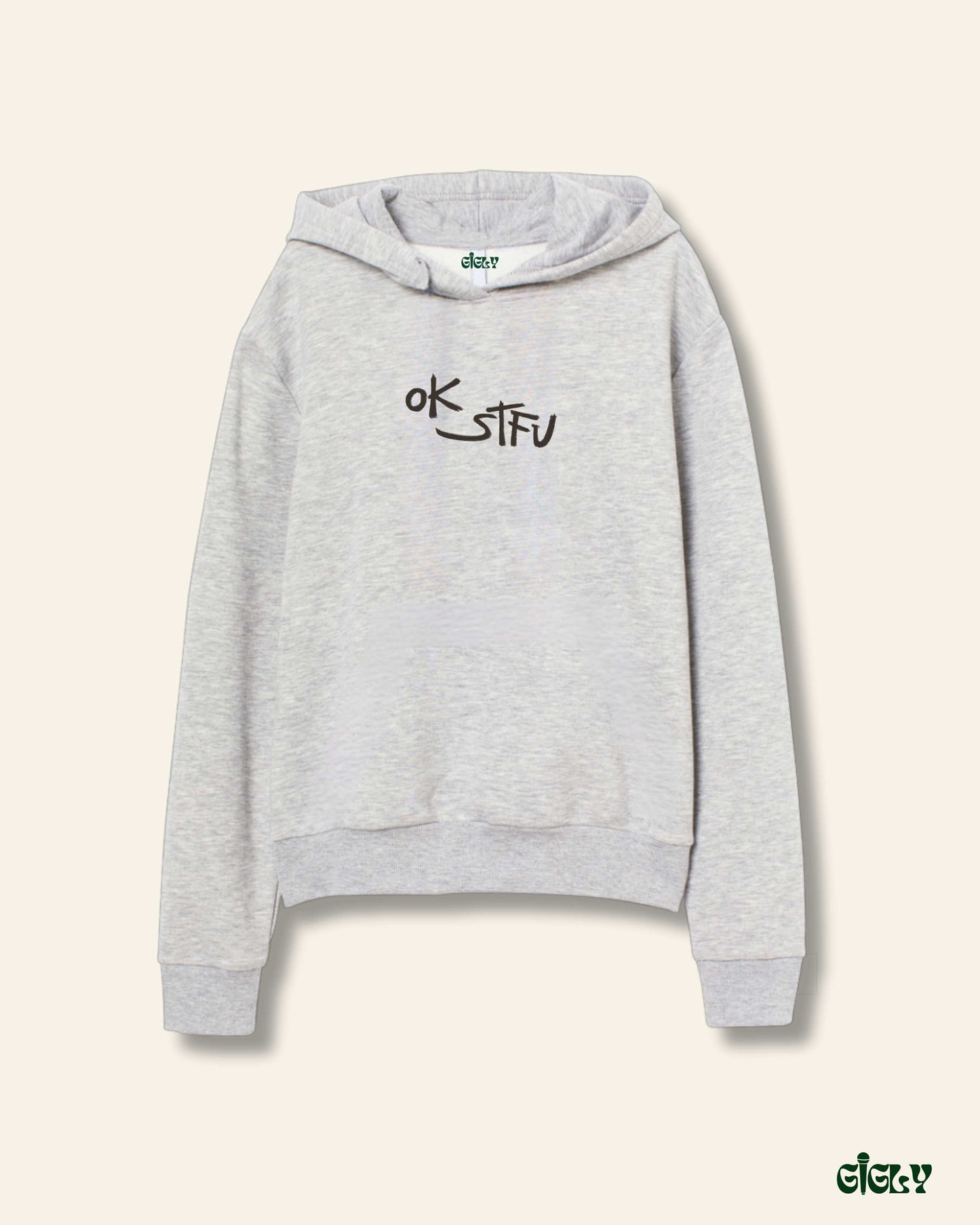 AP ok stfu grey hoodie