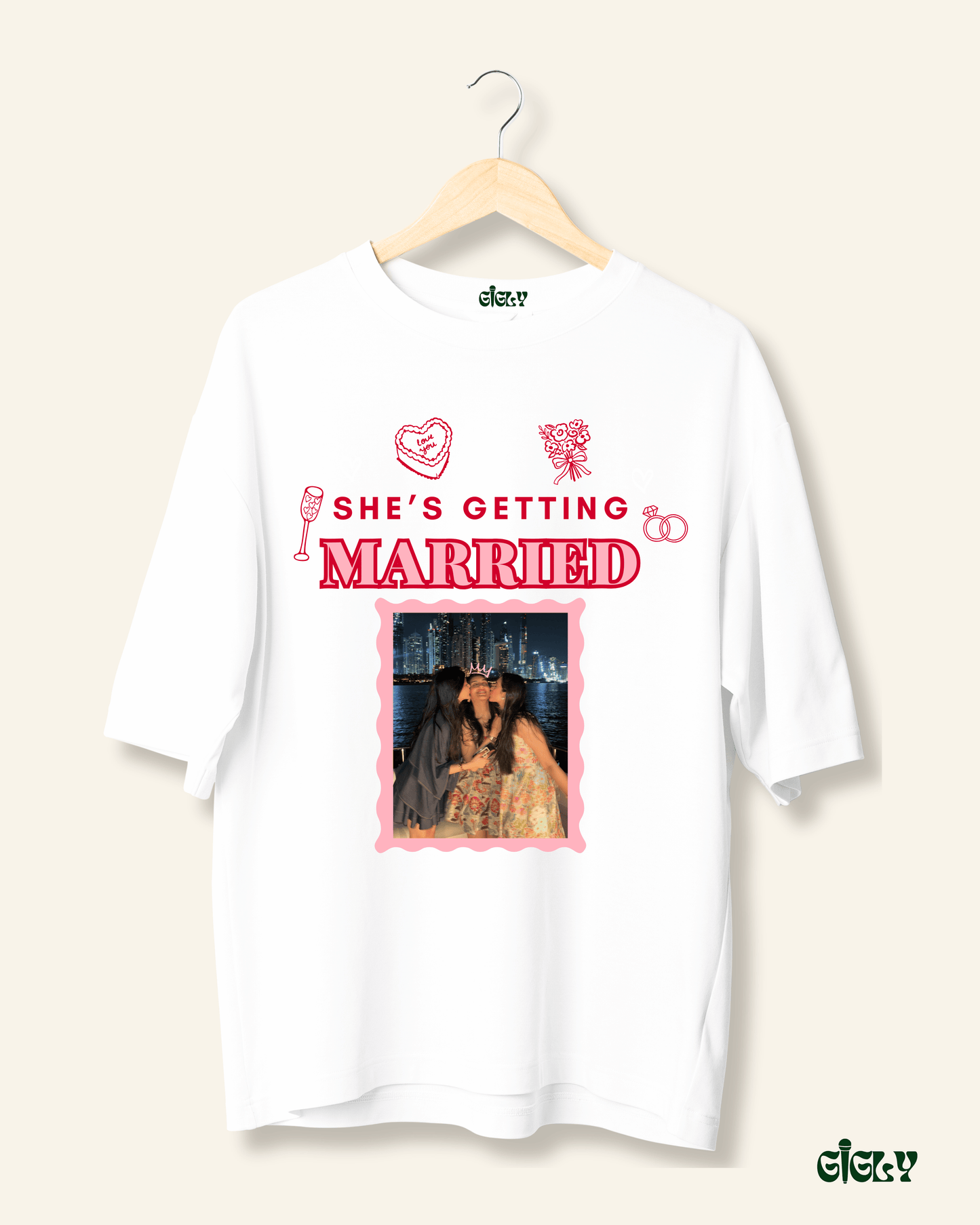 getting married oversized tee