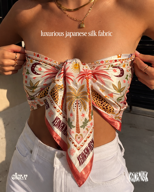 keinemusik japanese silk scarf