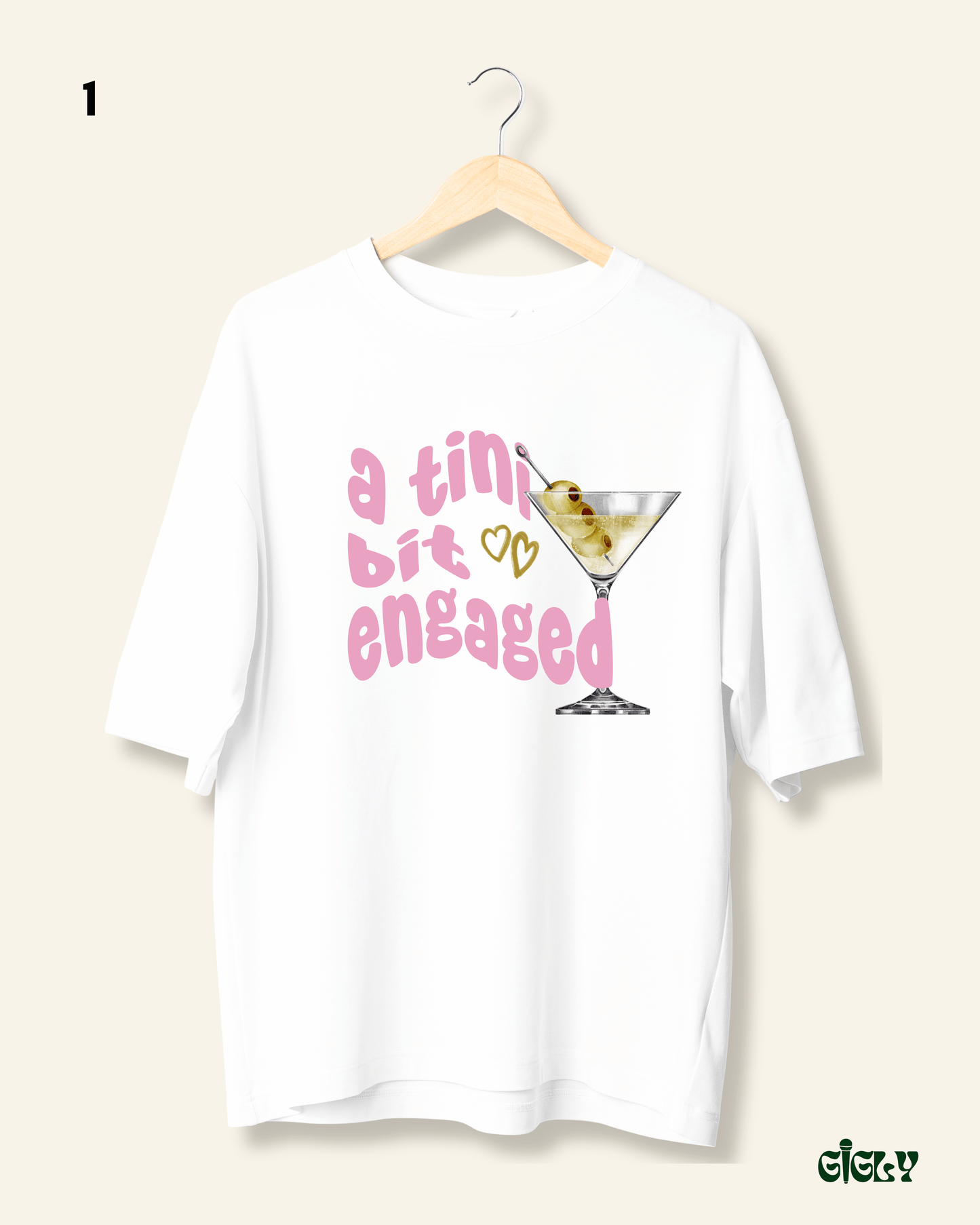 tini bit engaged oversized tee