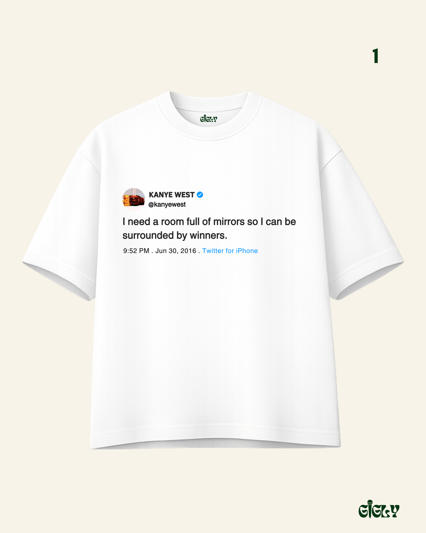kanye tweet oversized tee
