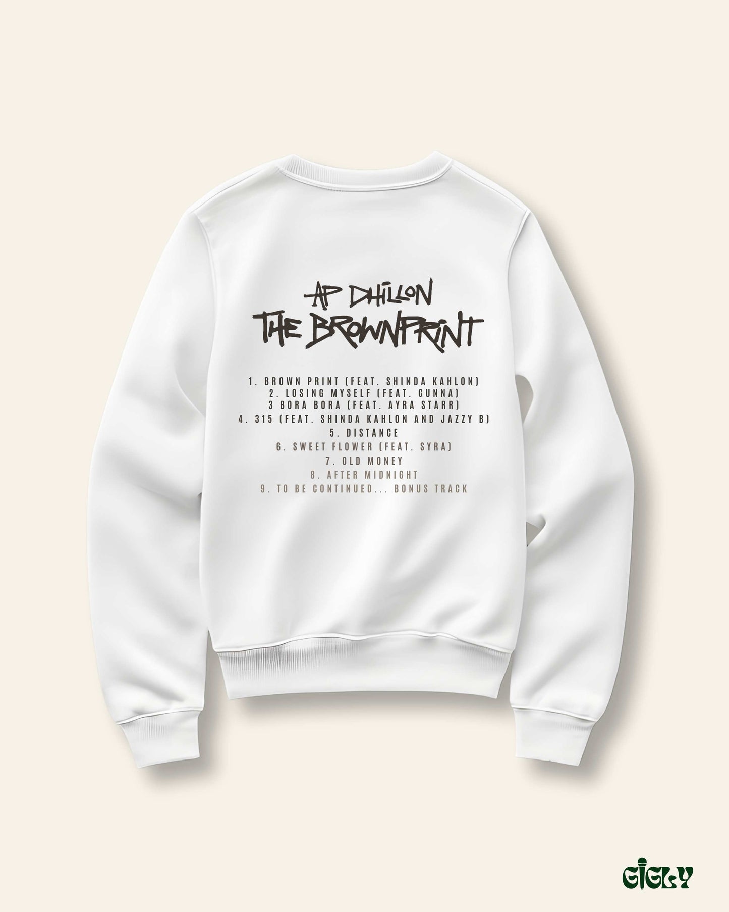 AP ok stfu white sweatshirt
