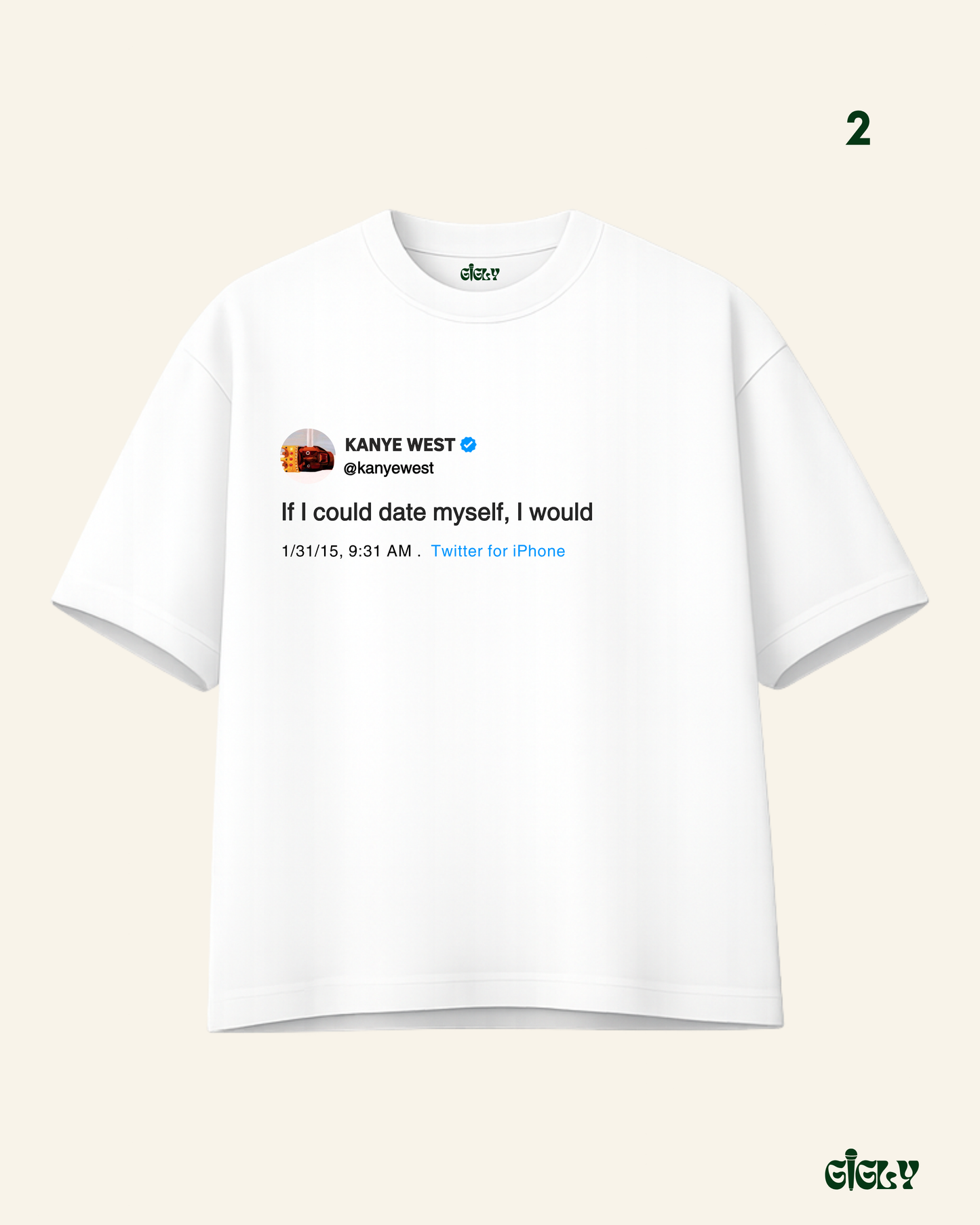 kanye tweet oversized tee
