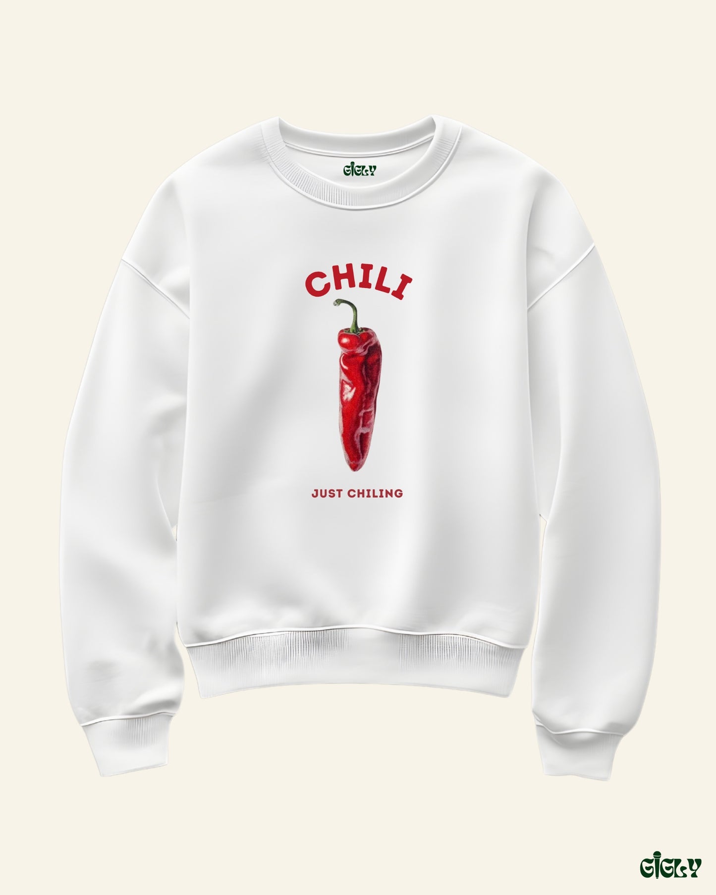 chili just chilling sweatshirt