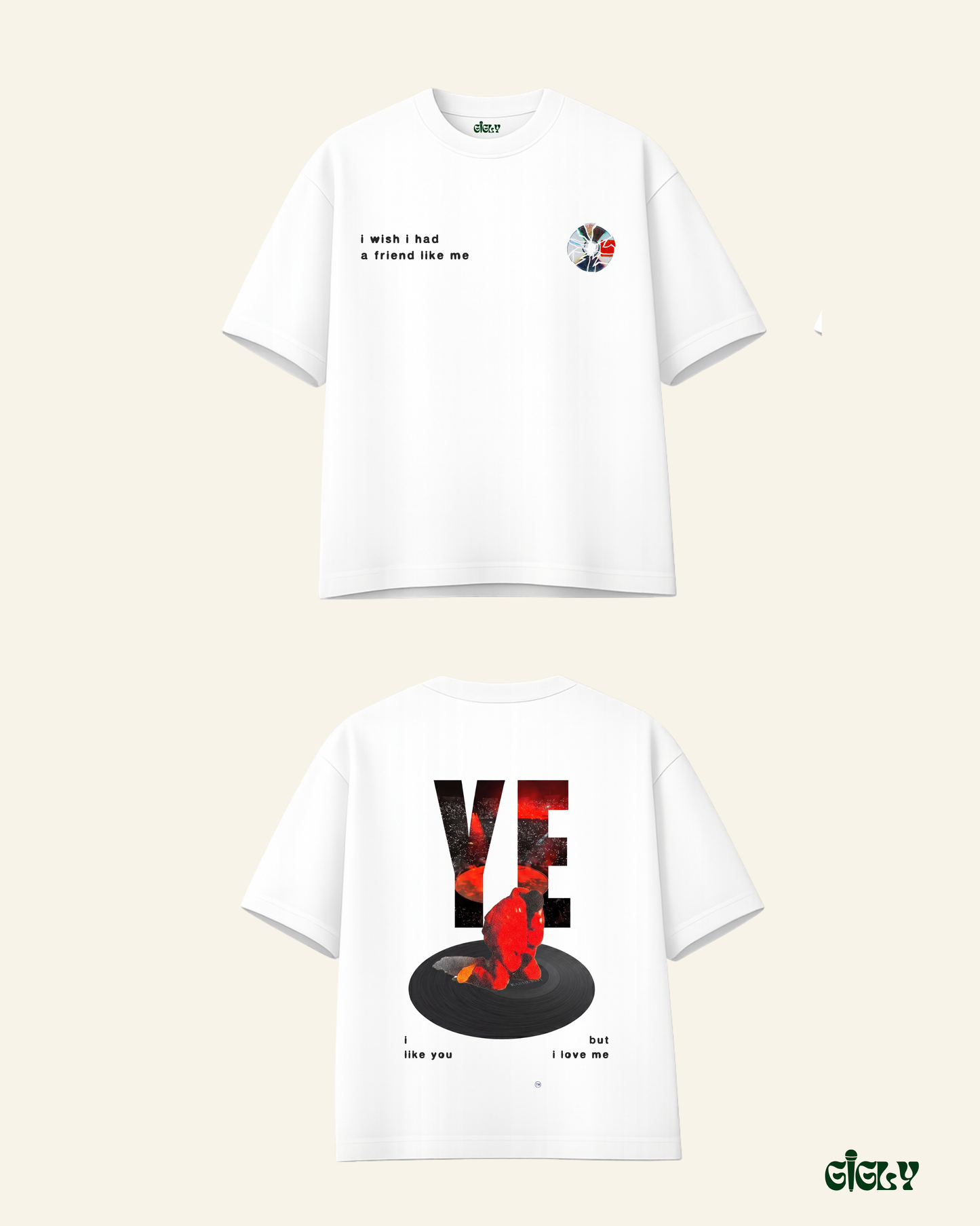 kanye vinyl oversized tee