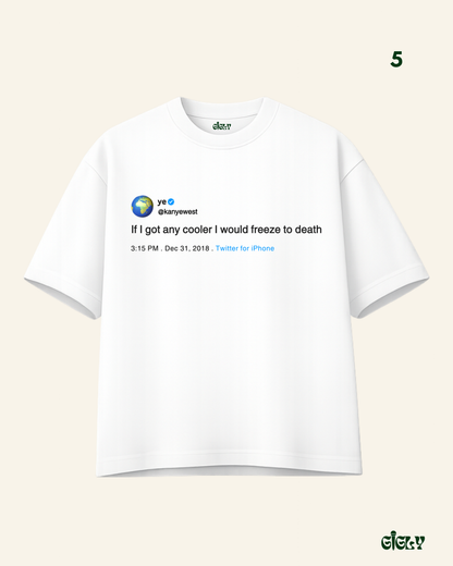 kanye tweet oversized tee