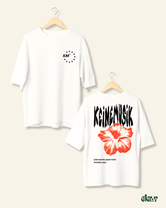keinemusik floral white oversized tee