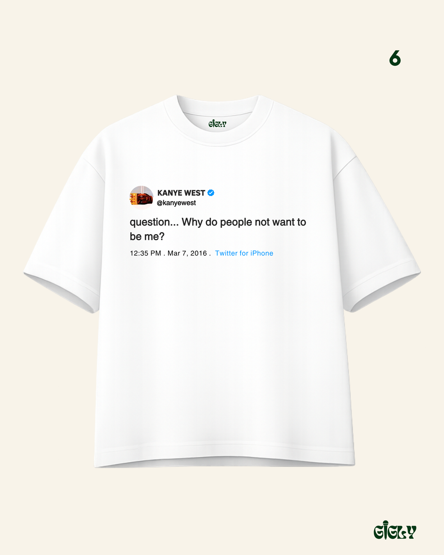 kanye tweet oversized tee