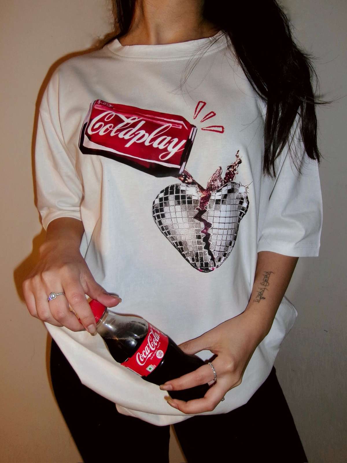 coldplay oversized tee