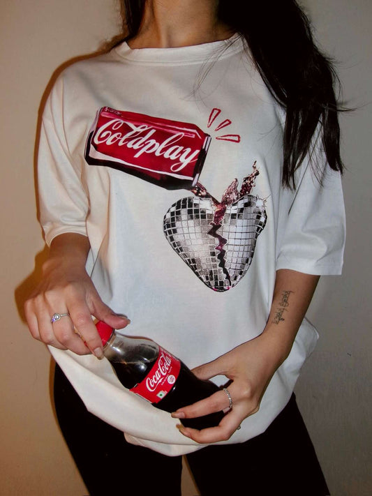 coldplay oversized tee