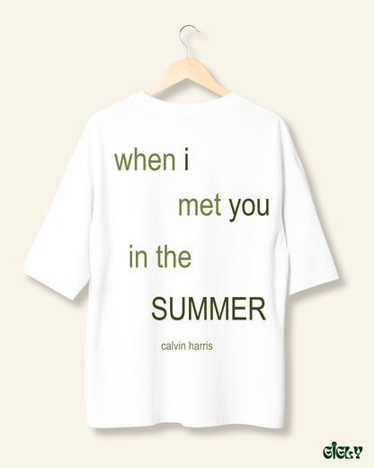 summer body calvin harris oversized tee