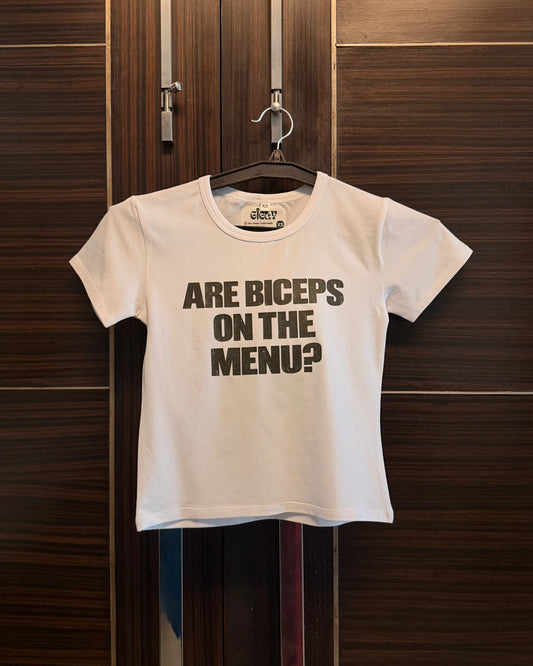 biceps baby tee
