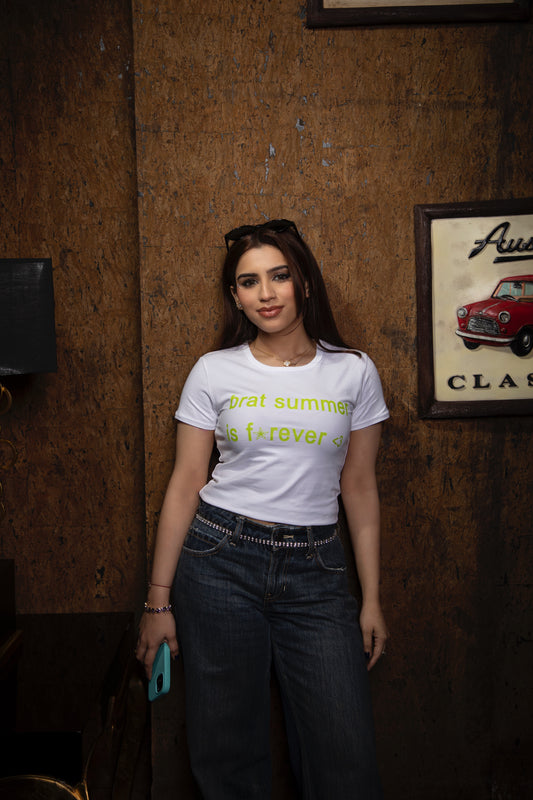 brat summer white tee