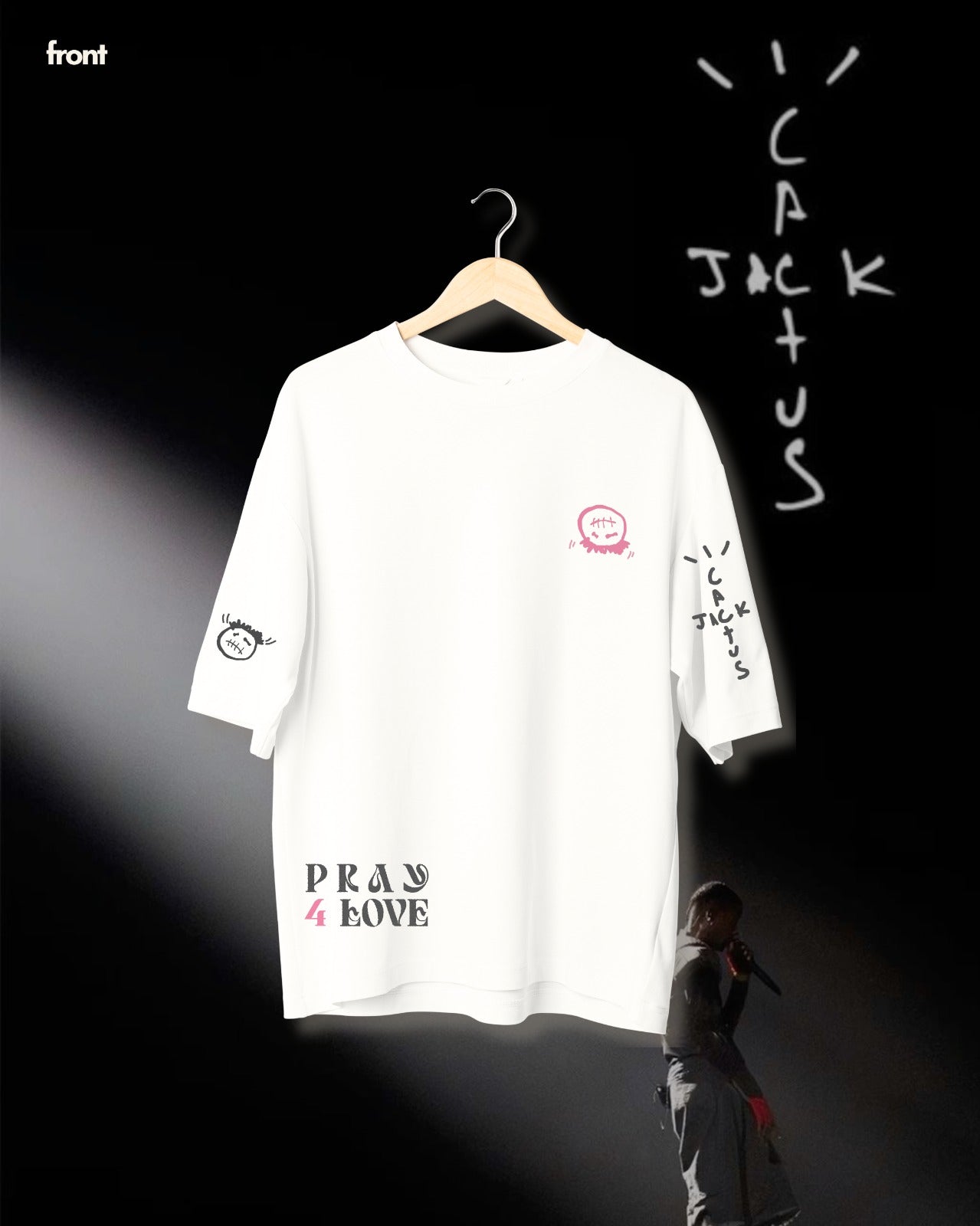 travis pray4love oversized tee