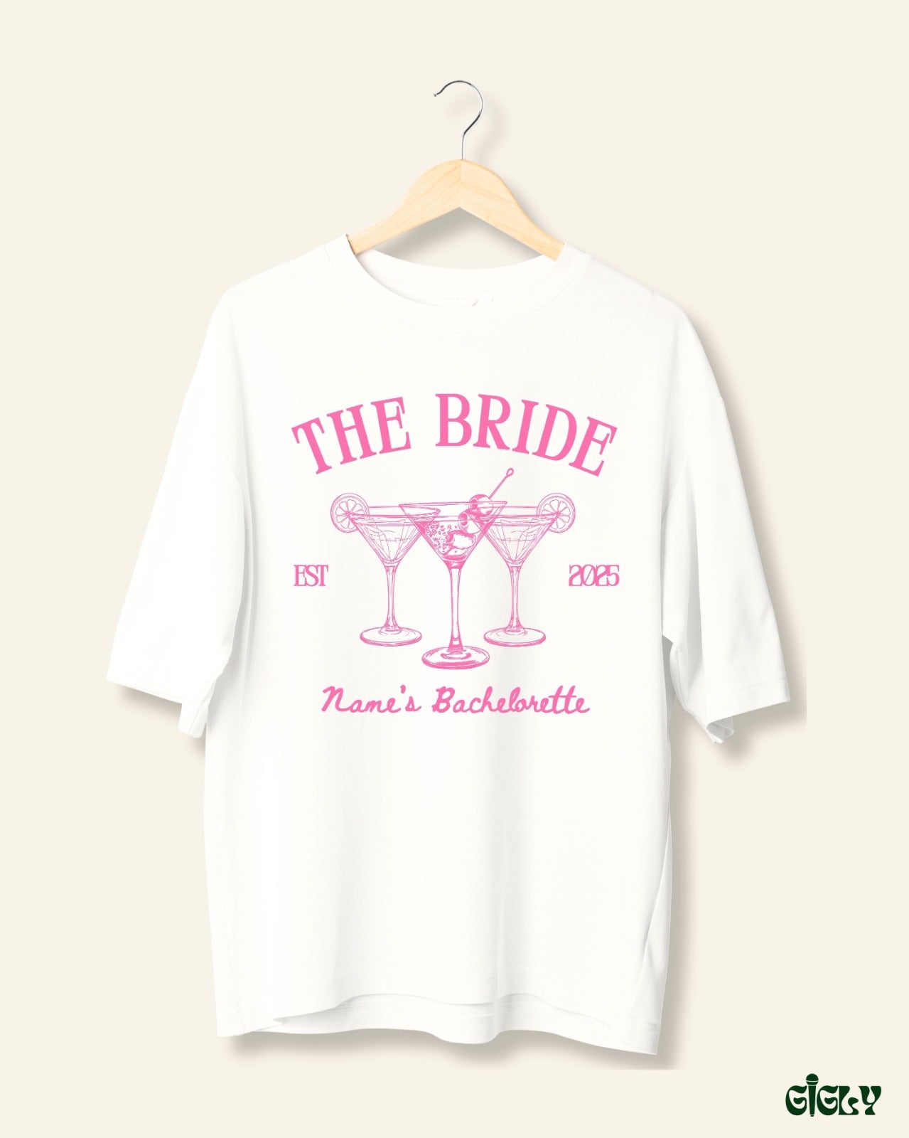 custom bride oversized tee