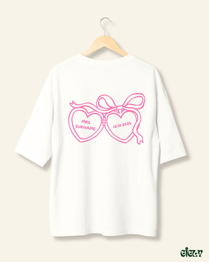 custom bride oversized tee