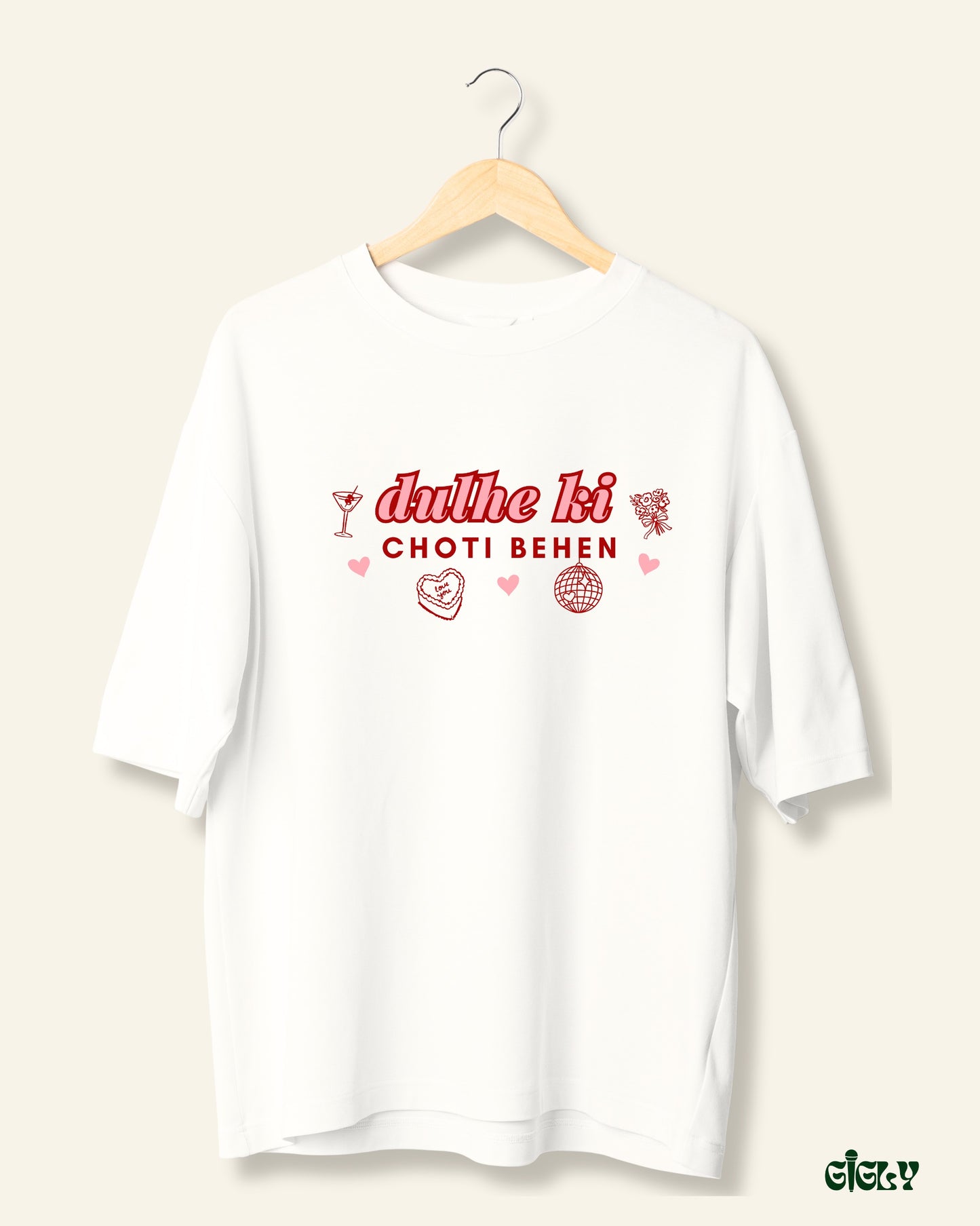 sister of bride/groom oversized tee