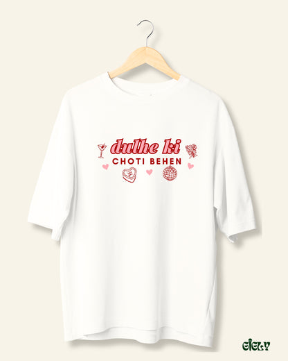 sister of bride/groom oversized tee