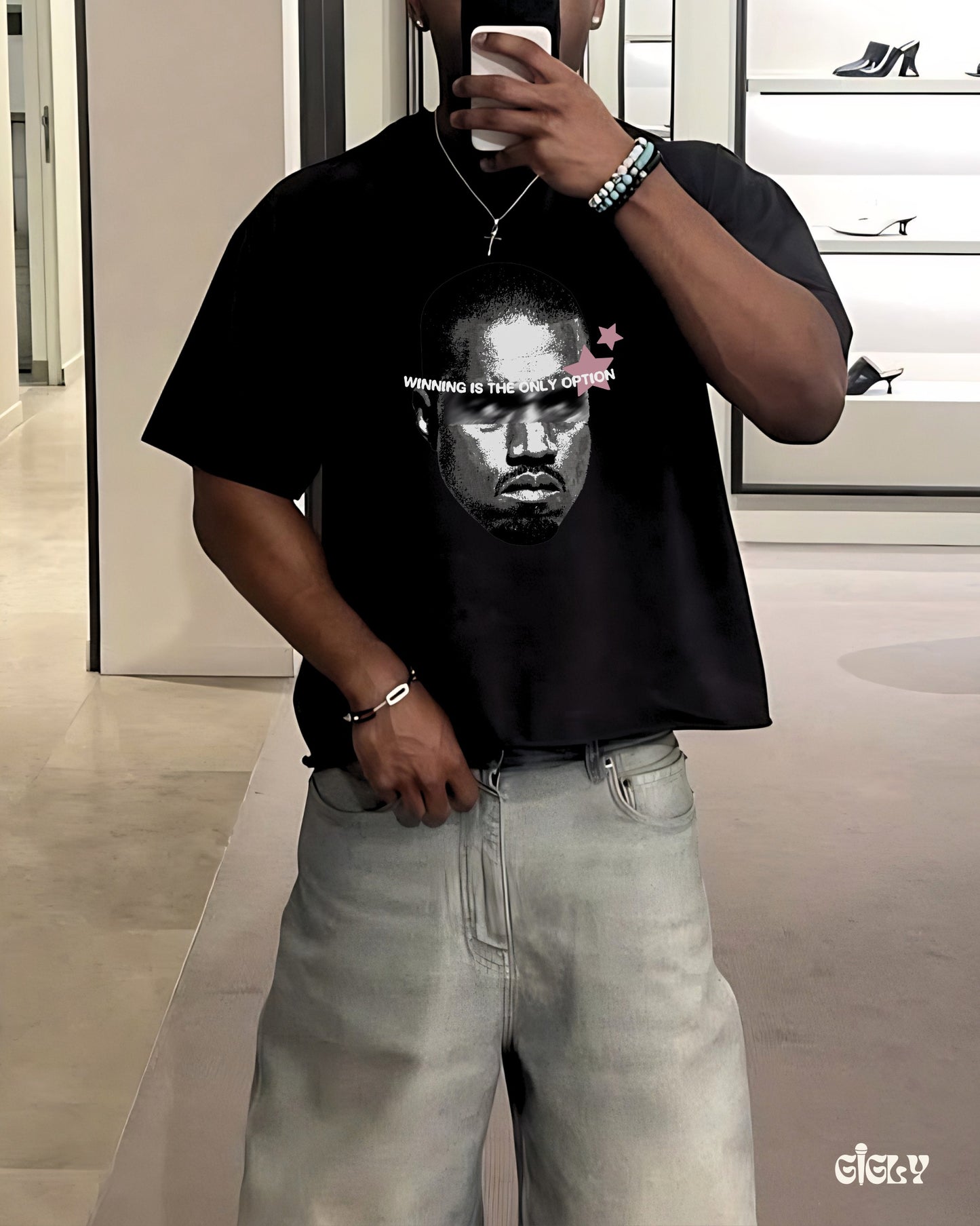 win kanye oversized tee