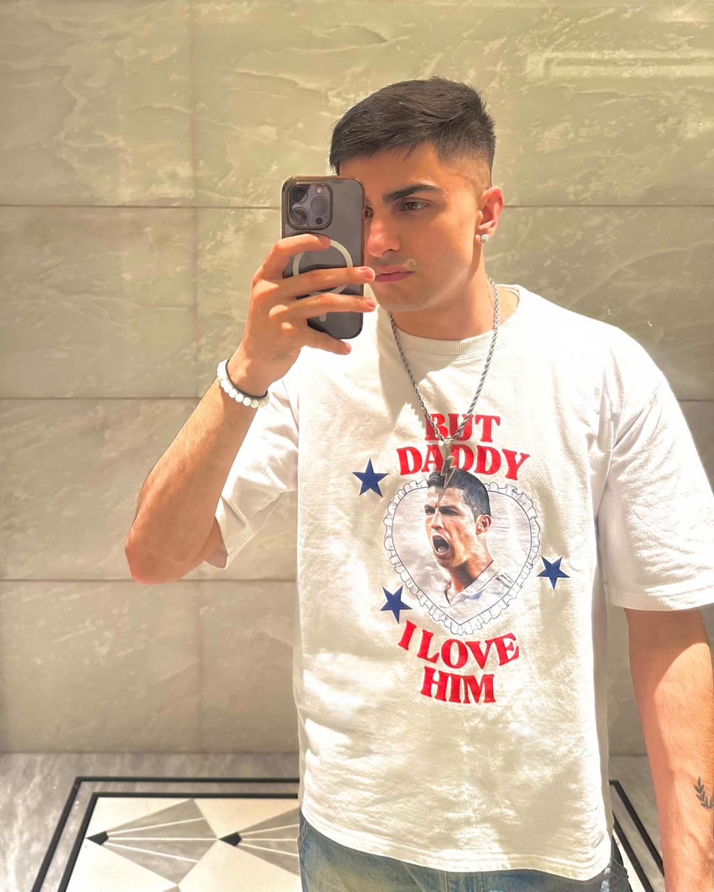 daddy i love him oversized tee