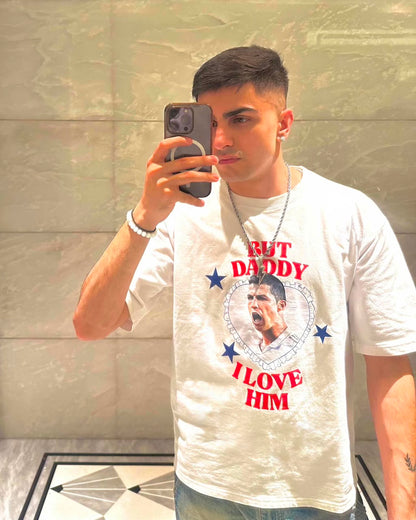 daddy i love him oversized tee