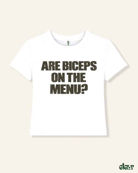 biceps baby tee